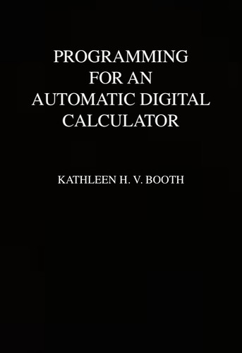 Programming for an automatic digital calculator