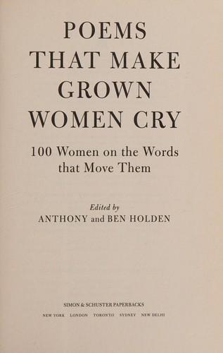 Poems that make grown women cry