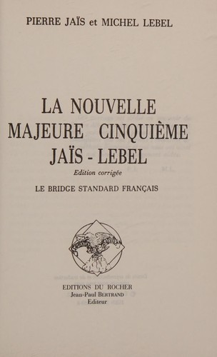 La nouvelle majeure cinquième Jaïs-Lebel by Pierre Jaïs cover