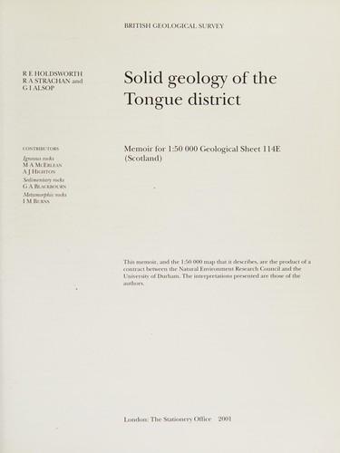 Solid geology of the Tongue district