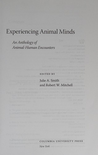 Experiencing animal minds by Julie A. Smith, Robert W. Mitchell cover