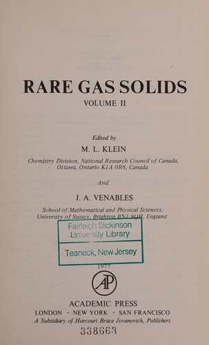 Rare Gas Solids