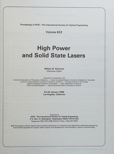High power and solid state lasers