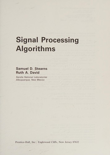Signal processing algorithms
