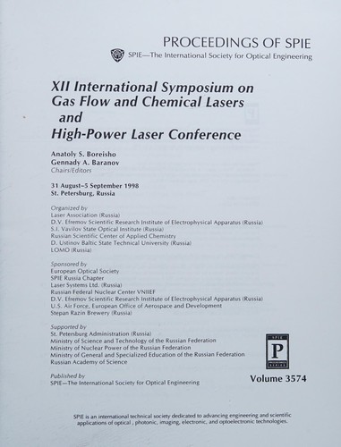XII International Symposium on Gas Flow and Chemical Lasers and High-power Laser Conference