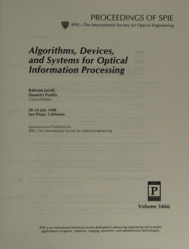 Algorithms, Devices, and Systems for Optical Information Processing II