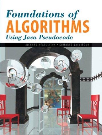 Fundamentals of algorithms using Java pseudocode by Richard E. Neapolitan, Kumarass Naimipour cover