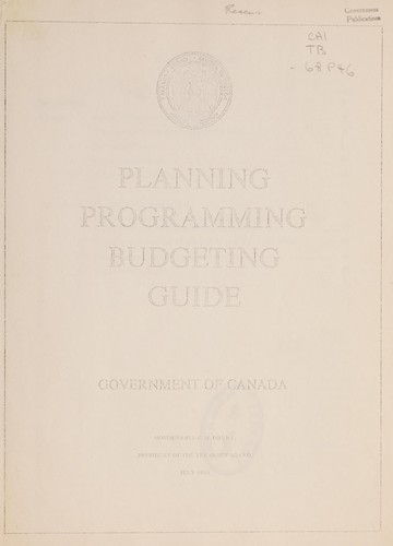 PLANNING, PROGRAMMING, BUDGETING GUIDE