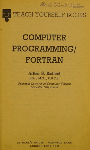 Computer Programming, FORTRAN