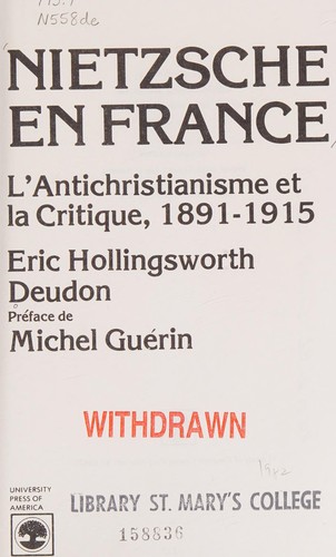 Nietzsche en France