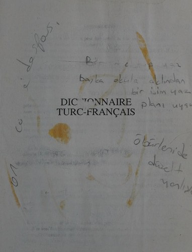 Dictionnaire turc-français by Cybèle Berk cover