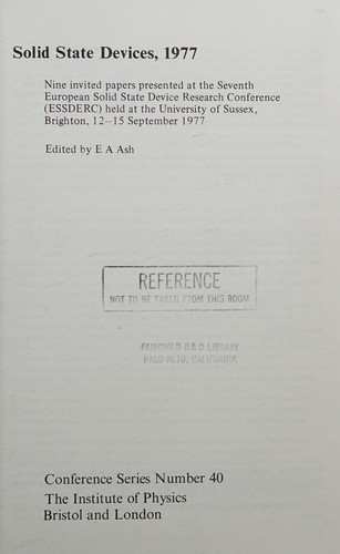 Solid State Devices, 1977
