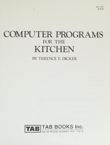 Computer programs for the kitchen