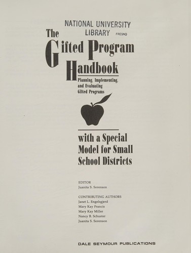 Gifted Program Handbook Planning Implementing and Evaluating Gifted Programs (13901)