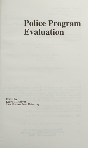 Police program evaluation