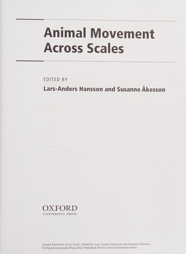 Animal Movement Across Scales by Lars-Anders Hansson, Susanne Akesson cover