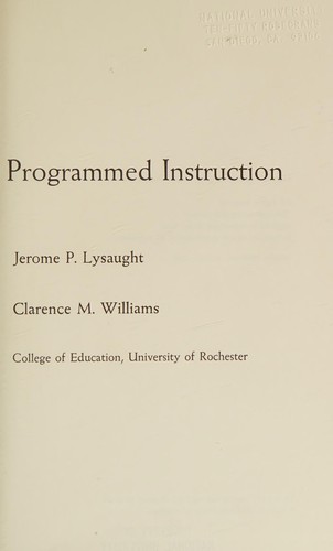 A guide to programmed instruction