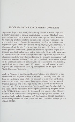 Program Logics for Certified Compilers