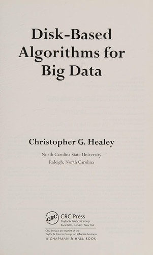 Disk-based algorithms for big data