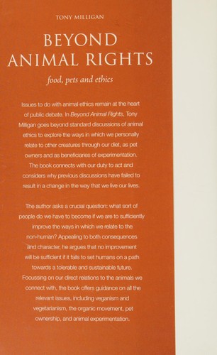 Beyond animal rights by Tony Milligan cover