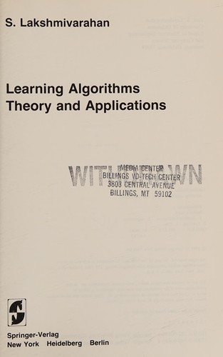 Learning algorithms theory and applications