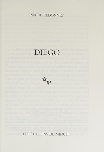 Diego by Marie Redonnet cover
