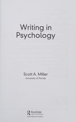 Writing in Psychology