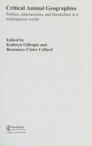Critical Animal Geographies