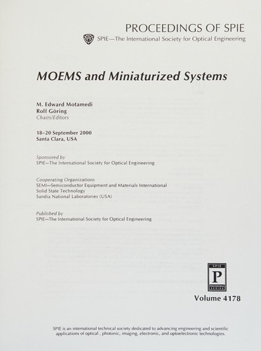 MOEMS and Miniaturized Systems