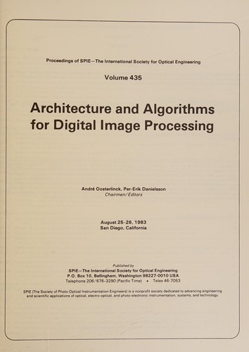 Architecture and algorithms for digital image processing