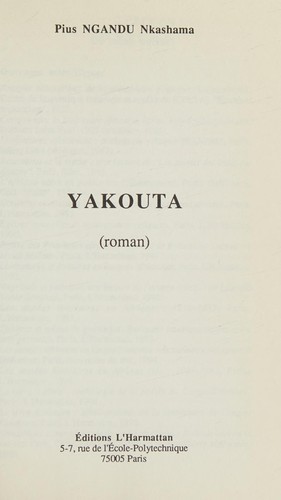 Yakouta by Pius Ngandu Nkashama cover