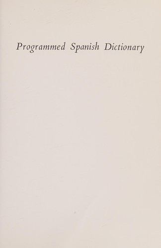 Programmed Spanish dictionary