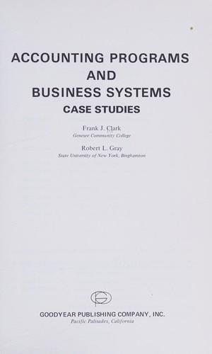 Accounting programs and business systems by Frank James Clark cover