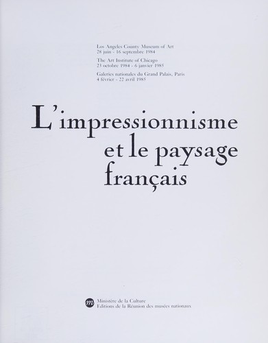 L'impressionnisme et le paysage français by Art Institute of Chicago cover