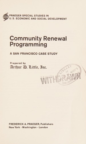 Community renewal programming