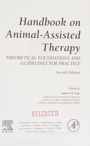 Handbook on animal-assisted therapy