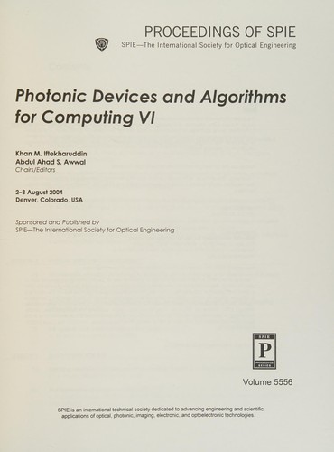 Photonic devices and algorithms for computing VI