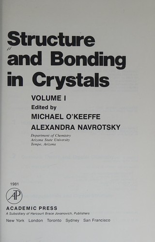 Structure and bonding in crystals