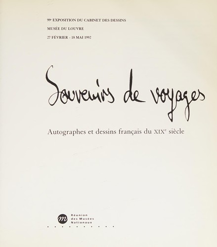 Souvenirs de voyages by Musée du Louvre. Cabinet des dessins cover