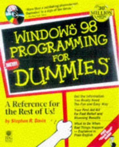 Windows 98 programming for dummies by Stephen Randy Davis cover