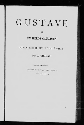 Gustave ou Un héros canadien
