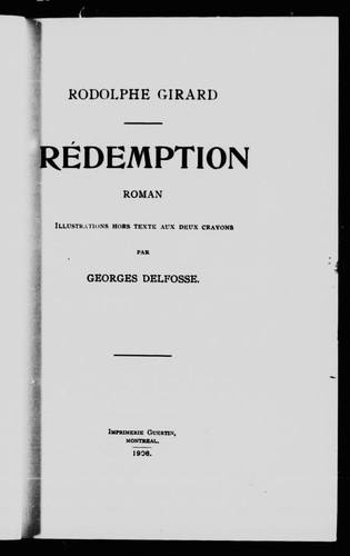 Rédemption by Rodolphe Girard cover