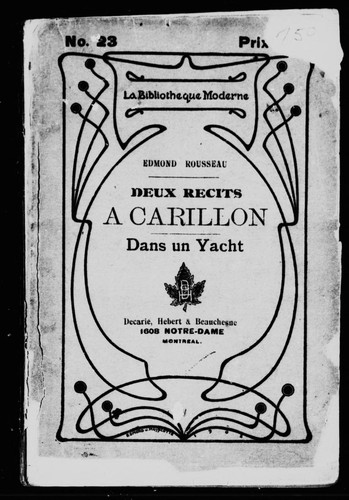 Deux récits by Edmond Rousseau cover