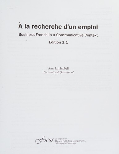 À la Recherche d'Un Emploi