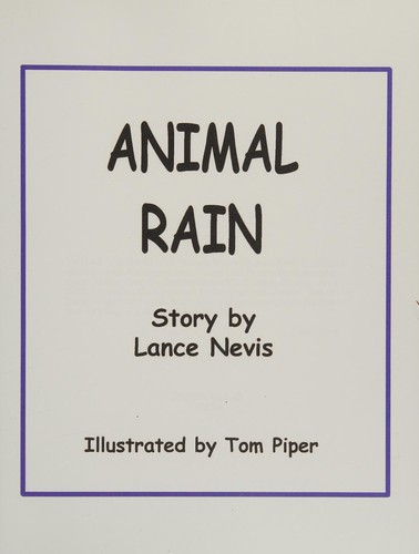 Animal Rain by Lance Nevis cover