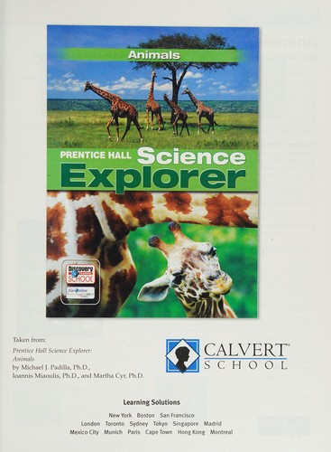 Animals. Science Explorer. by Jan Jenner,Ph.D cover