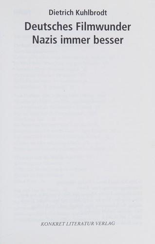 Deutsches Filmwunder by Dietrich Kuhlbrodt cover