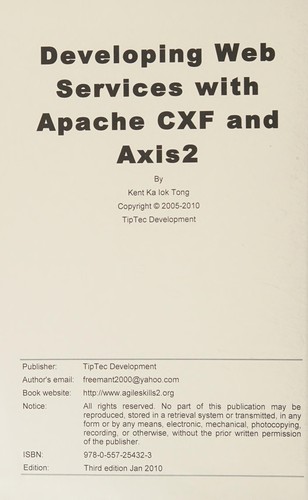 Developing Web Services with Apache CXF and Axis2 (3rd Edition)