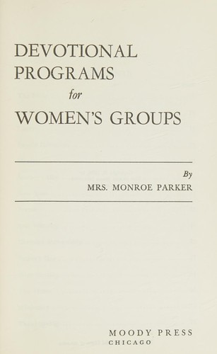 Devotional Programs for Women's Groups