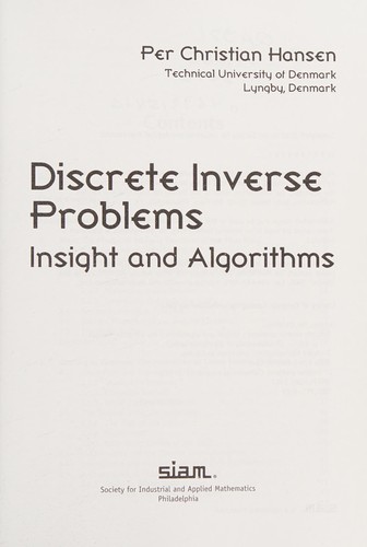 Discrete inverse problems